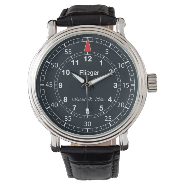 Montre Kristel's Classic Flieger Dark (devant)