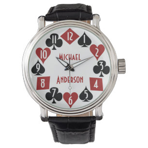 Montre La carte de joueur de casino de tisonnier adapte