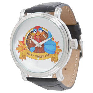 Montre La conception amusante de Thanksgiving de style ca