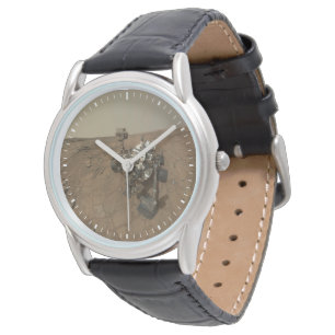 Montre La Curiosité A Rover Sur La Surface De Mars.