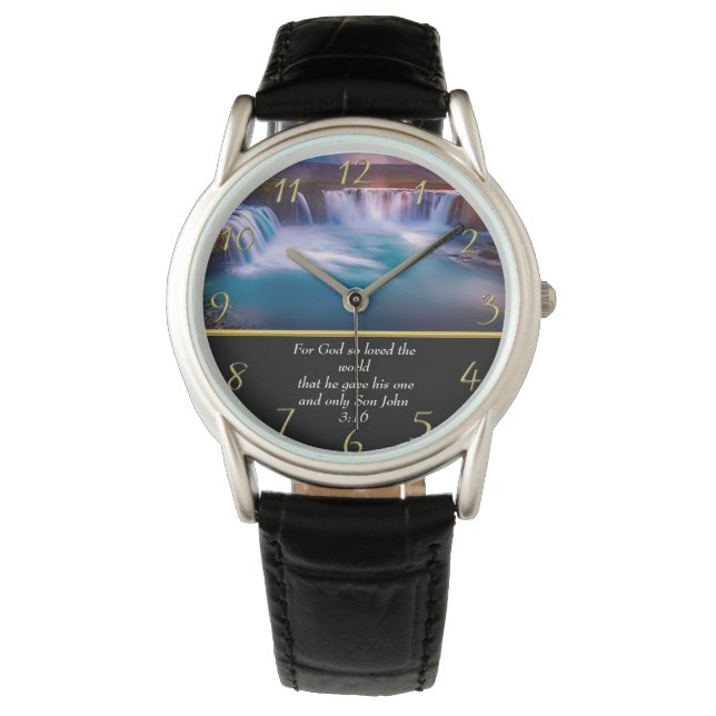 Montre La foi chrétienne une cascade Jean 3:16 (devant)