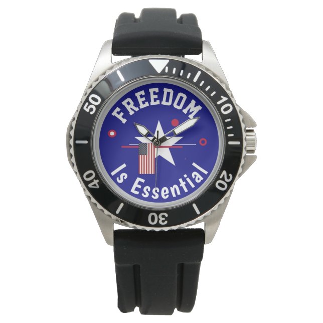 Montre La liberté est une surveillance essentielle (devant)