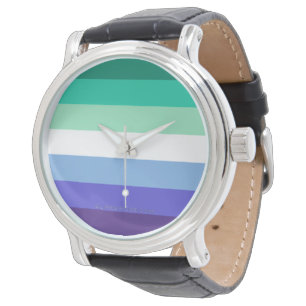 Montre La palette de drapeau des hommes gays trans-inclus