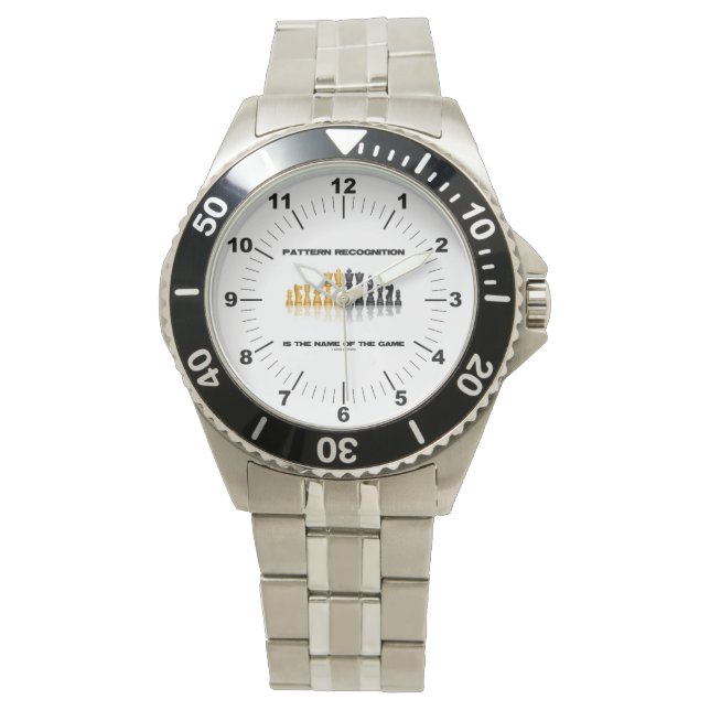 Montre La Reconnaissance motif Est Le Nom Du Jeu Échecs (devant)