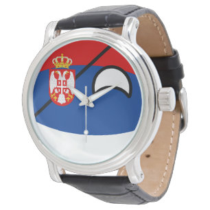Montre La Serbie Geeky tendante drôle Countryball