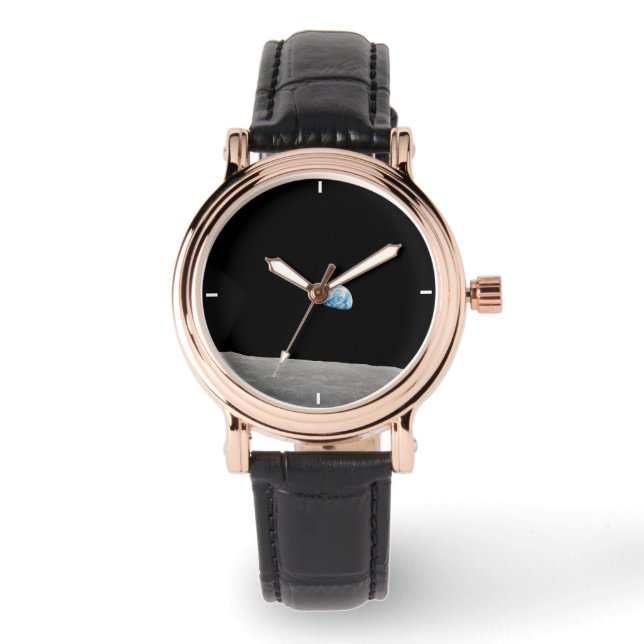 Montre La Terre S'Élève Au-Dessus De L'Horizon Lunaire. (Recto)