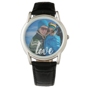 Montre La typographie balayée d'amour a personnalisé la