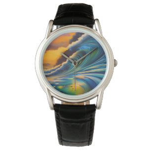 Montre La vague au lever du soleil