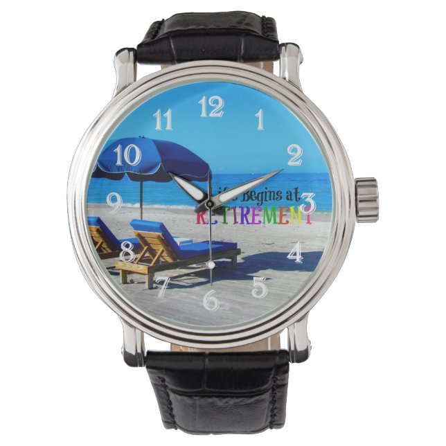 Montre La vie commence à la retraite (devant)