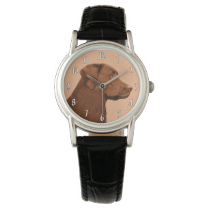 Montre Labrador Retriever (Chocolat) Peinture - Chien Art