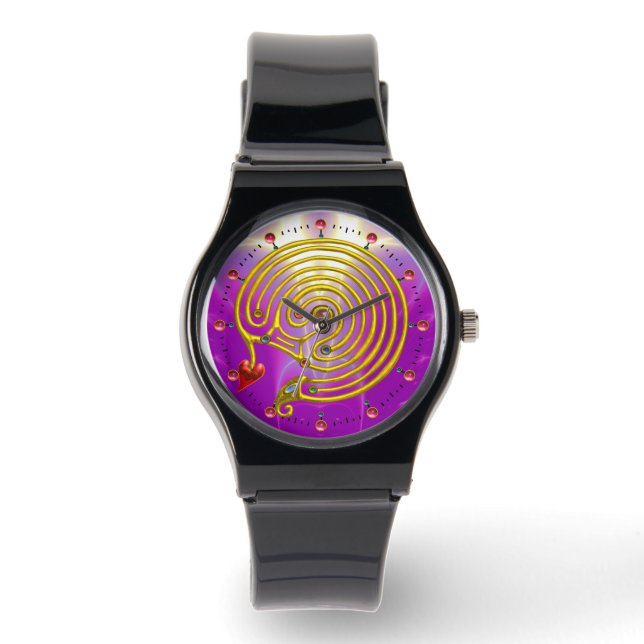 Montre LABYRINTH D'OR HYPER EN violet (Recto)