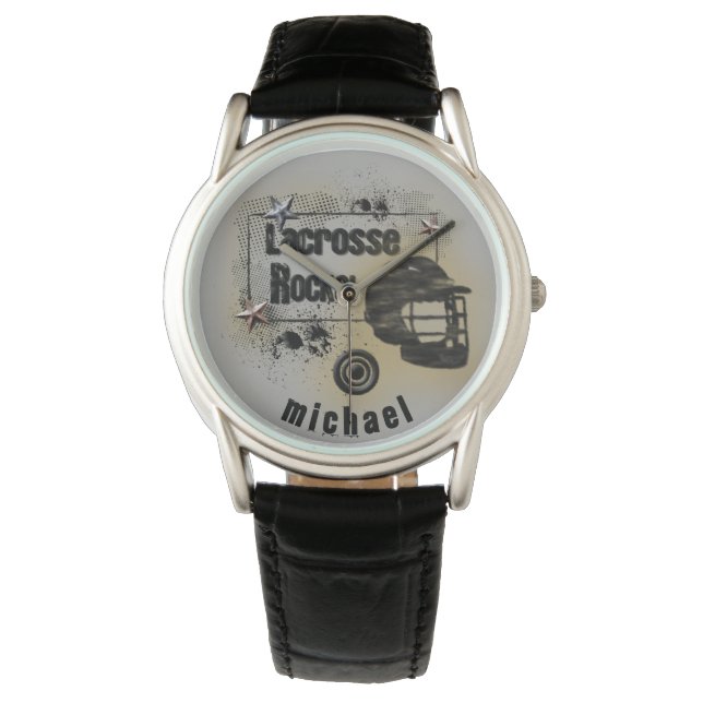 Montre Lacrosse Rocks ! Personnalisé (devant)