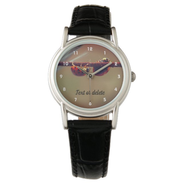 Montre Ladybugs Équilibrer gros plan Personnalisé (devant)