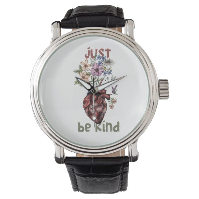 Montre Laisser la gentillesse fleurir du coeur | 🌿 (devant)