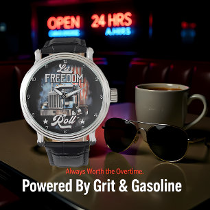 Montre Laissez la liberté rouler : camionnage Amérique