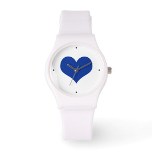 Montre L'amour du coeur bleu