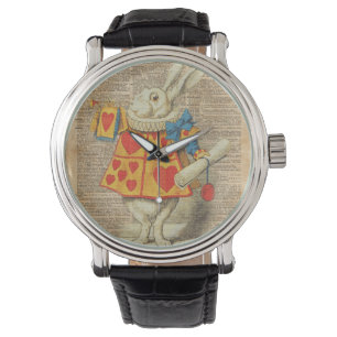 Montre Lapin blanc Alice dans l'illustration de cru du