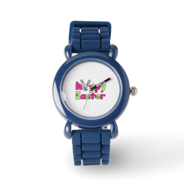 Montre Lapin de Pâques Joyeux Oeufs de Pâques (Recto)