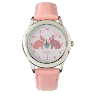 Montre Lapins de point de polka