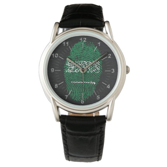 Montre L'Arabie Saoudite touche le drapeau des empreintes (devant)