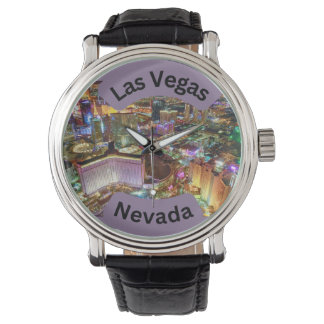 Montre Las Vegas la nuit avec néon lumières Nevada