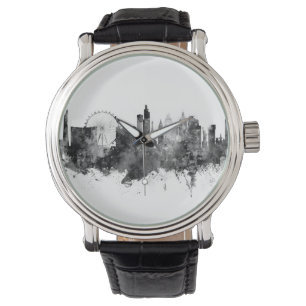 Montre Las Vegas Nevada Skyline noir blanc