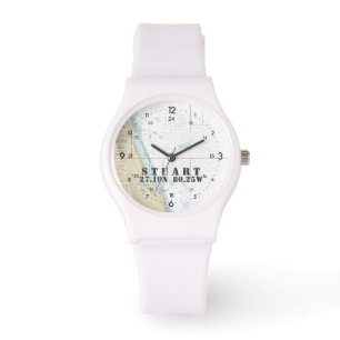 Montre Latitude & Longitude Stuart, Floride, Nautique