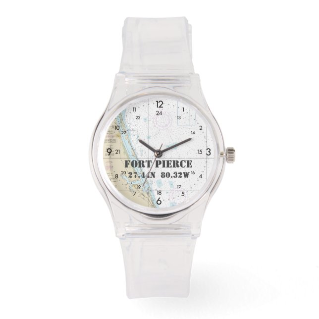 Montre Latitude Nautique Longitude : Fort Pierce, Floride (Recto)