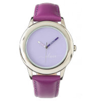 Lavande Purple Script Moderne Fille Monogramme Nom