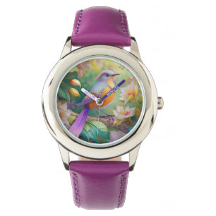 Montre Lavande Tête Orange Breased Imaginaire Oiseau