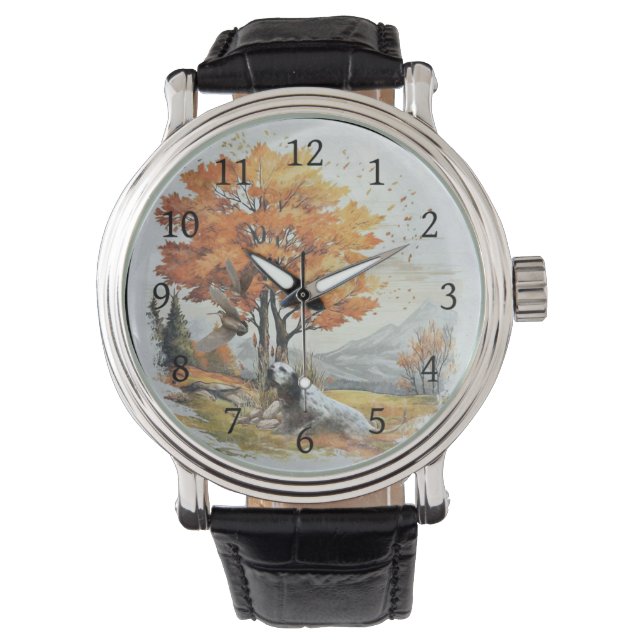 Montre "Laverack" La chasse du Setter anglais (devant)