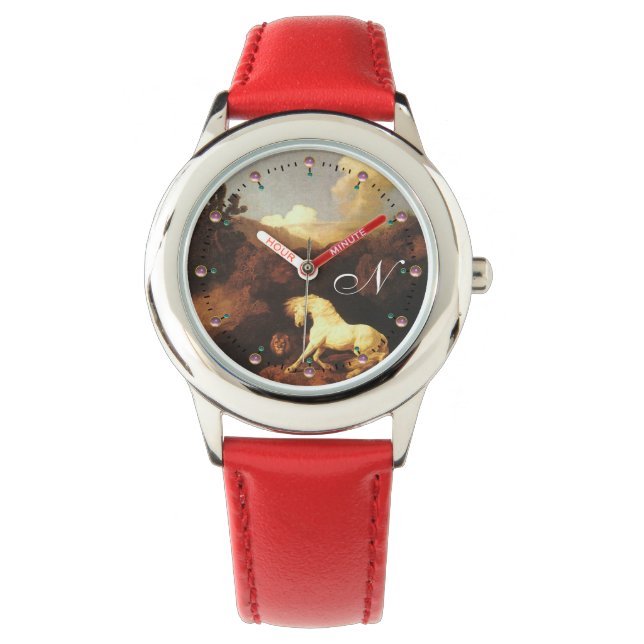 Montre Le Cheval Blanc Effrayé Par Un Monogramme De Lion (devant)