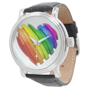 Montre Le cœur tridimensionnel sculptural de SlipperyJoe