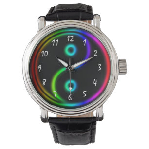 Montre Le cool Neon aime Glown Yin et yang