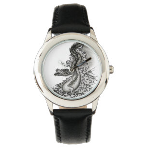 Montre Le dragon chinois à la toiture de tatouage