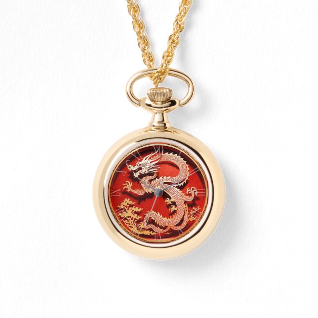 Montre Le dragon du Nouvel An chinois 2024 "coupé en papi (Recto)