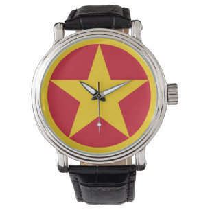 Montre Le drapeau du pays vietnamien rond symbole cercle