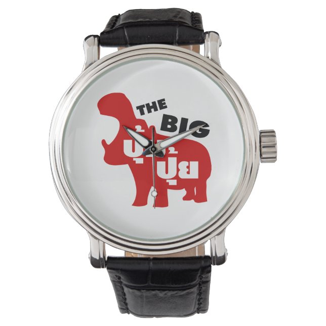 Montre LE GROS PUM PUI décollé en langue thaï (devant)