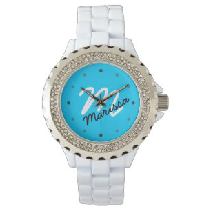 Montre Le monogramme personnalisé des femmes sportif