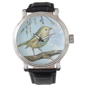 Montre Le petit oiseau jaune était perché sur une branche