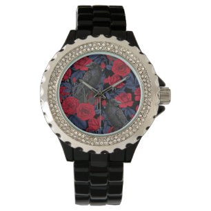 Montre Le secret de Raven. Illustration gothique sombre e