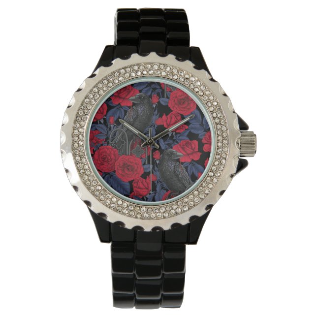 Montre Le secret de Raven. Illustration gothique sombre e (devant)