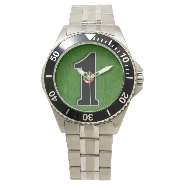 Montre Le trou de golf chanceux en un (devant)