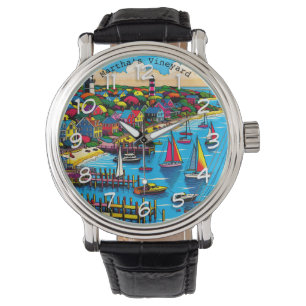 Montre Le vignoble de Martha   Art Abstrait coloré