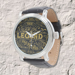 Montre Légende de l'or noir vintage pour la retraite