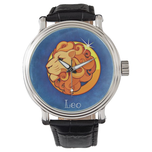 Montre Leo en bleu (devant)
