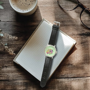 Montre Léopard jaune Gecko Vert