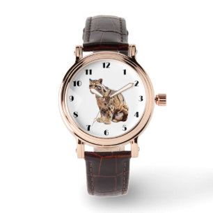 Montre léopard nébuleux photographie jungle grand félin a
