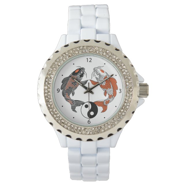 Montre l'équilibre de la vie privée. Yahanese koi carp fi (devant)