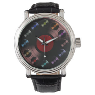 Montre les années 70 Rétro Vinyl Record